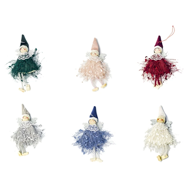 

6Pcs Cute Angel Doll Christmas Decoration Pendant Christmas Tree Hanging Ornament Christmas Decoration For Home Xmas Navidad