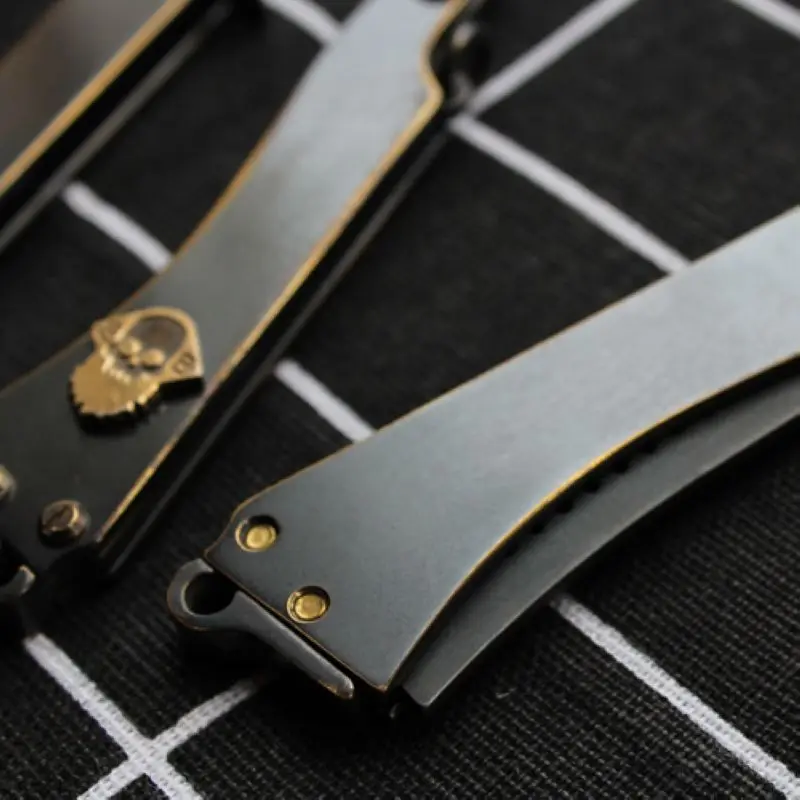 Мужской гребень из меди и нержавеющей стали Портативный ретро локомотив