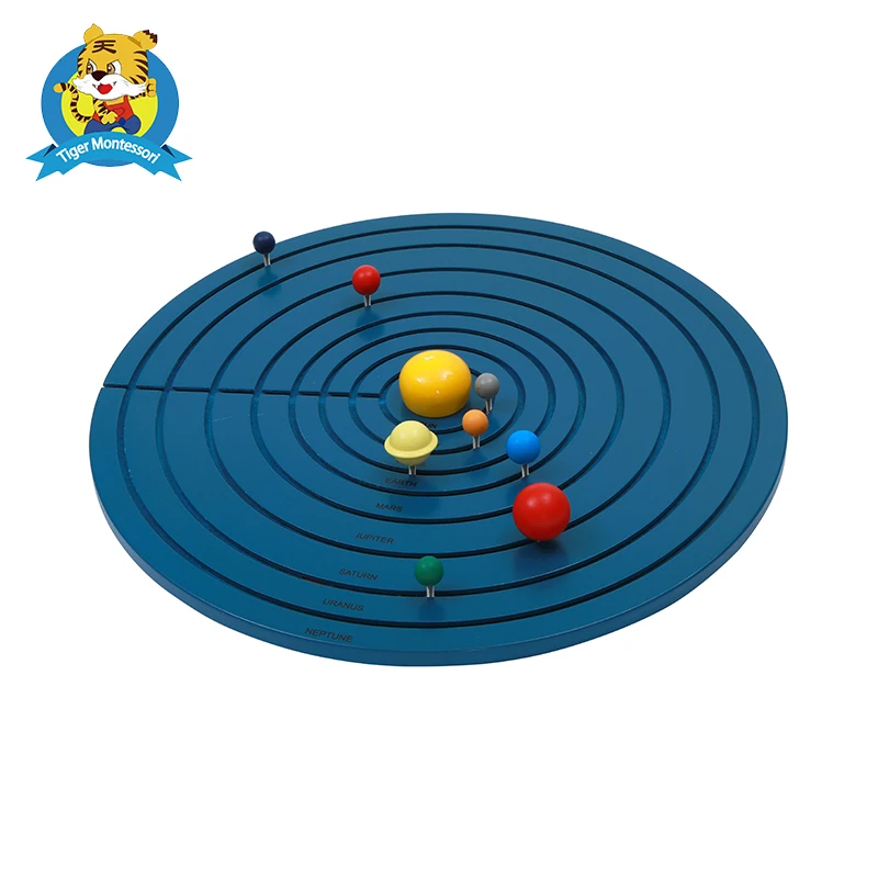 

wholesale professional montessori material wooden educational toy Solar System G220