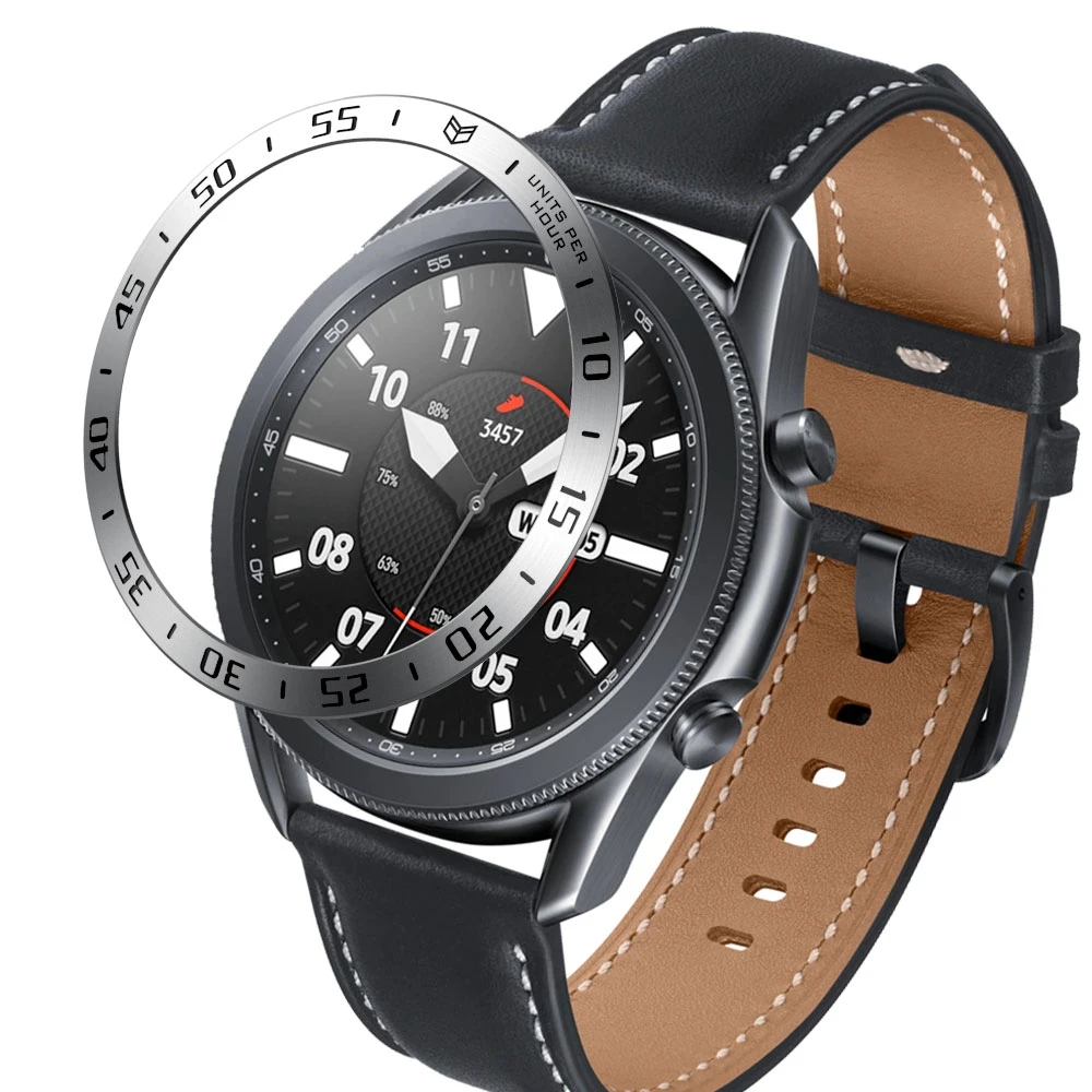 Закаленное стекло 2 в 1 для Samsung Galaxy Watch 3 45 мм 41 металлическое кольцо с безелем