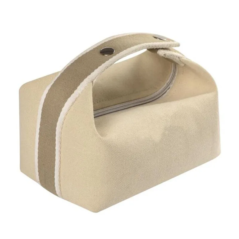 

2021 Fashion New Simple Waterproof Canvas Makeup Pouch Cosmetic Bag WomenTravel Makeup Organizer Bag