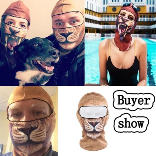Animal Mask 3D Ski Hood Beanie Outdoor Neck Balaclava high quality durable anti-windy comfortable warm |