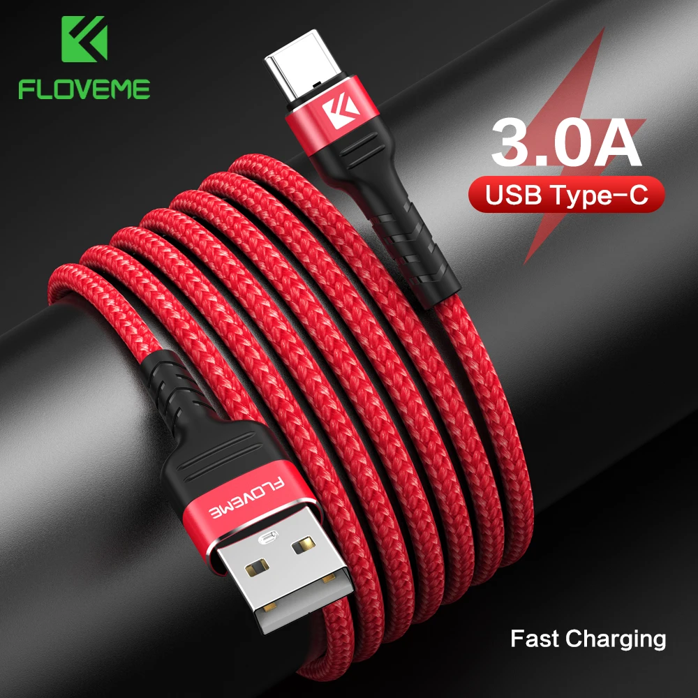 FLOVEME Usb C Быстрая зарядка для samsung Usb type C кабель 3,1 Зарядка данных синхронизировать мобильный телефон провод USBC для huawei redmi k20 pro