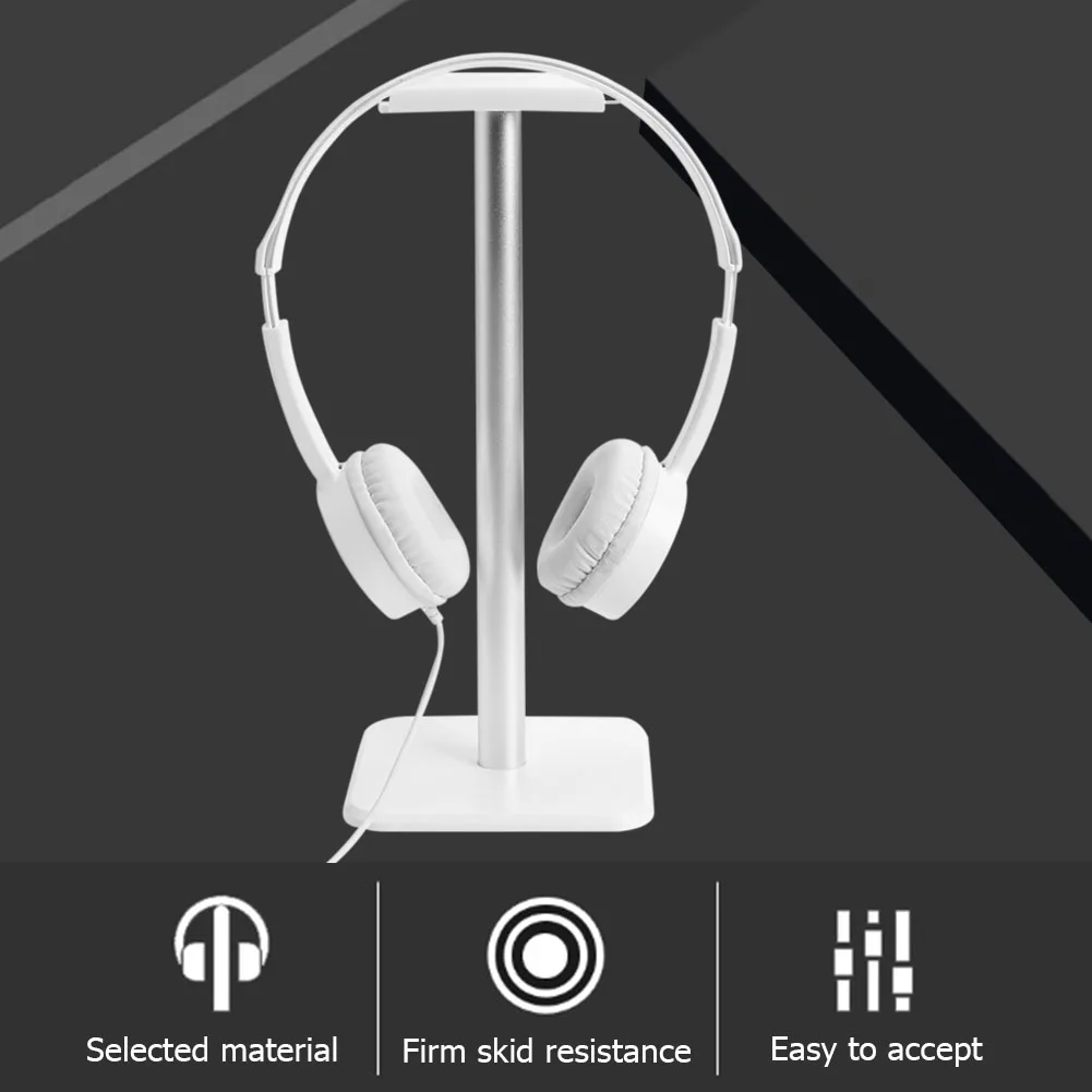 

Solid Headset Stand Widely Compatible Aluminum Wall Mount Desktop Display Earphone Headphone Bracket Accessories