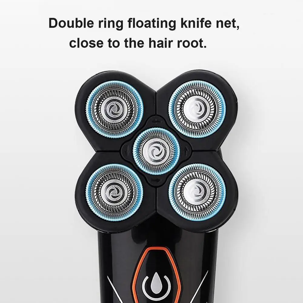 Водонепроницаемая плавающая бритва с 5 головками Мужская электрическая