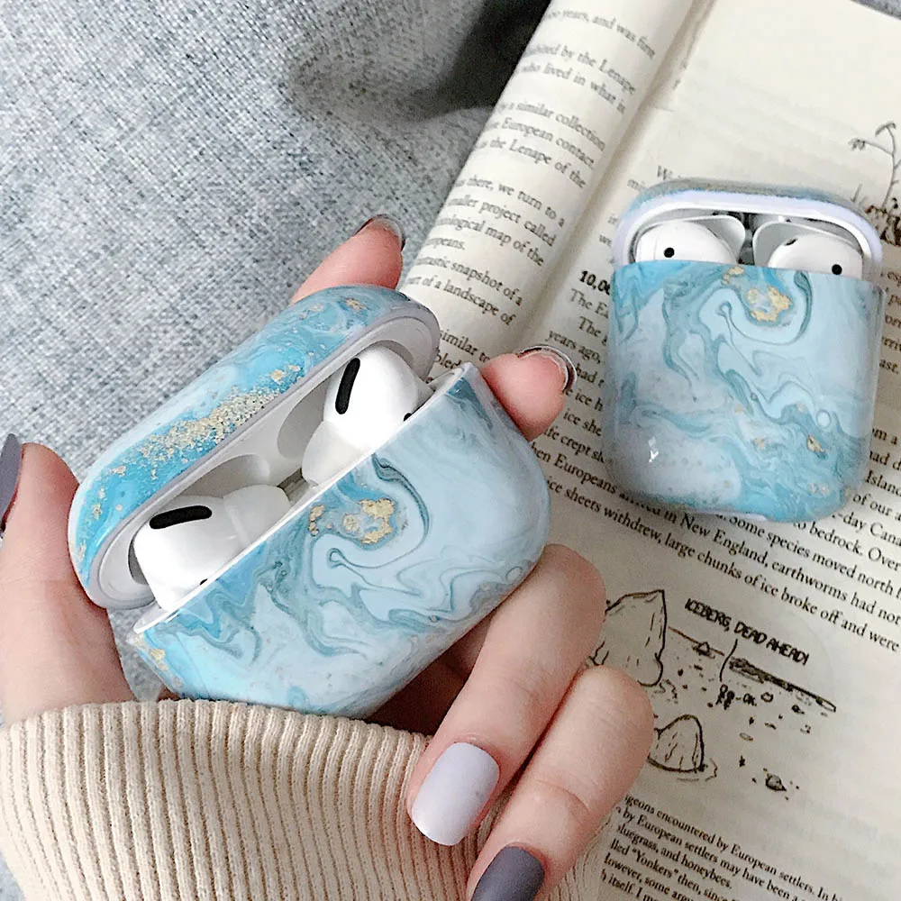 

Earphone Case For AirPods Pro 2 Cases Marble Cracked Texture Hard Wireless Charging Box Cover for AirPod 2 3 Air Pods Case Funda