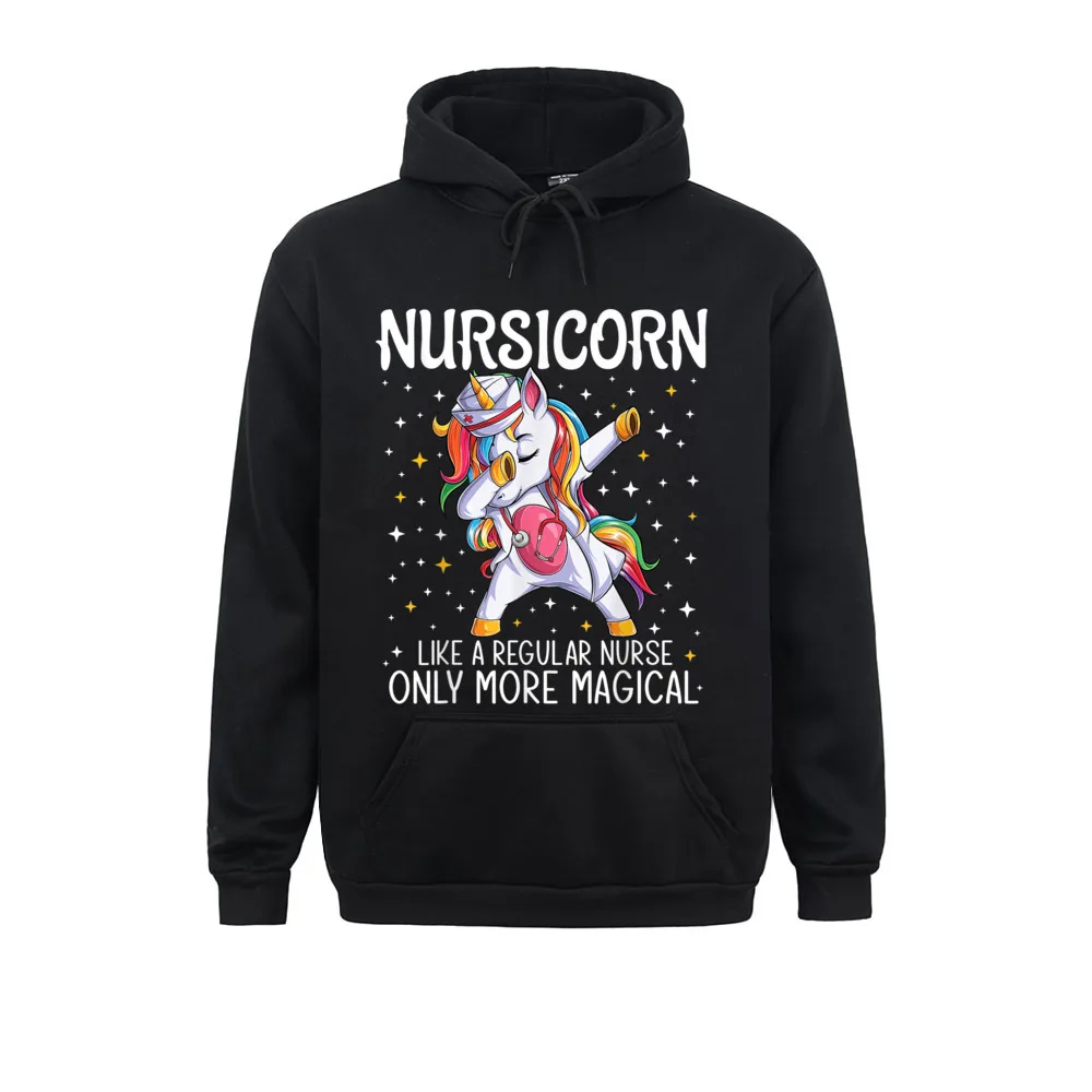 Normal Long Sleeve Hoodies Fitted Sportswear Men Sweatshirts Dabbing Unicorn Nursicorn Funny Nurse Gift Women Men CNA RN