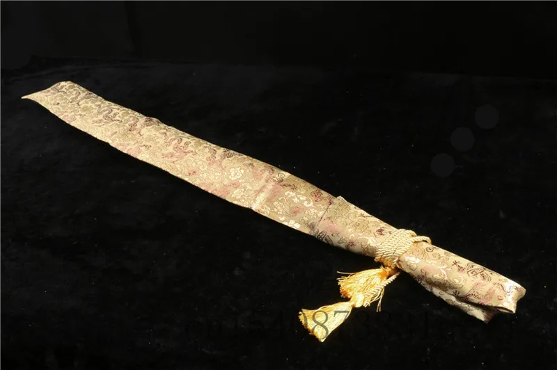 Желтый Шелковый мешок 134 см с драконом для защиты японского самурайского меча