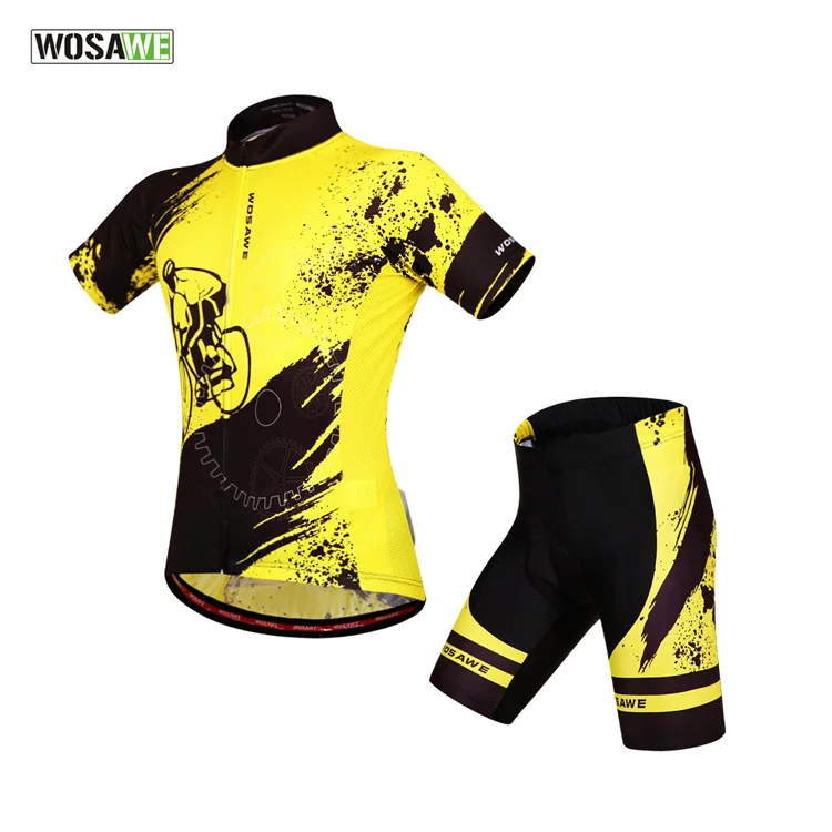WOSAWE Мужские мотоциклетные наборы Топы с коротким рукавом Велоспорт Джерси