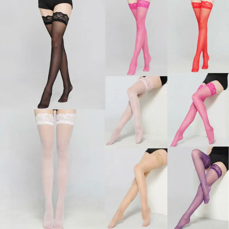 

Women Lace Stocking Sexy Ladies Knee Thigh High Stay Up Stocking Pantyhose