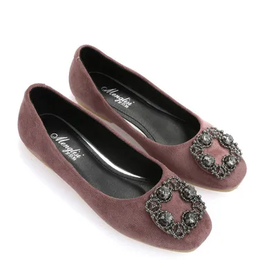 Женские туфли на плоской подошве с бантиком со стразами большие размеры 42 43