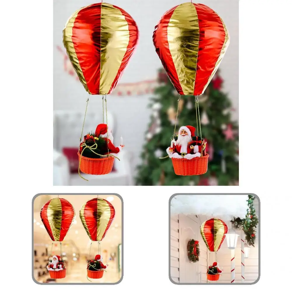 

Red Large Cute Christmas Santa Hanging Balloon Ornament Santa Air Balloon Decor High Quality Hanging Balloon Pendant