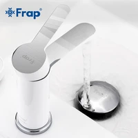 frap white bathroom brass faucet cold and hot water mixer basin sink tap single handle torneira f1041