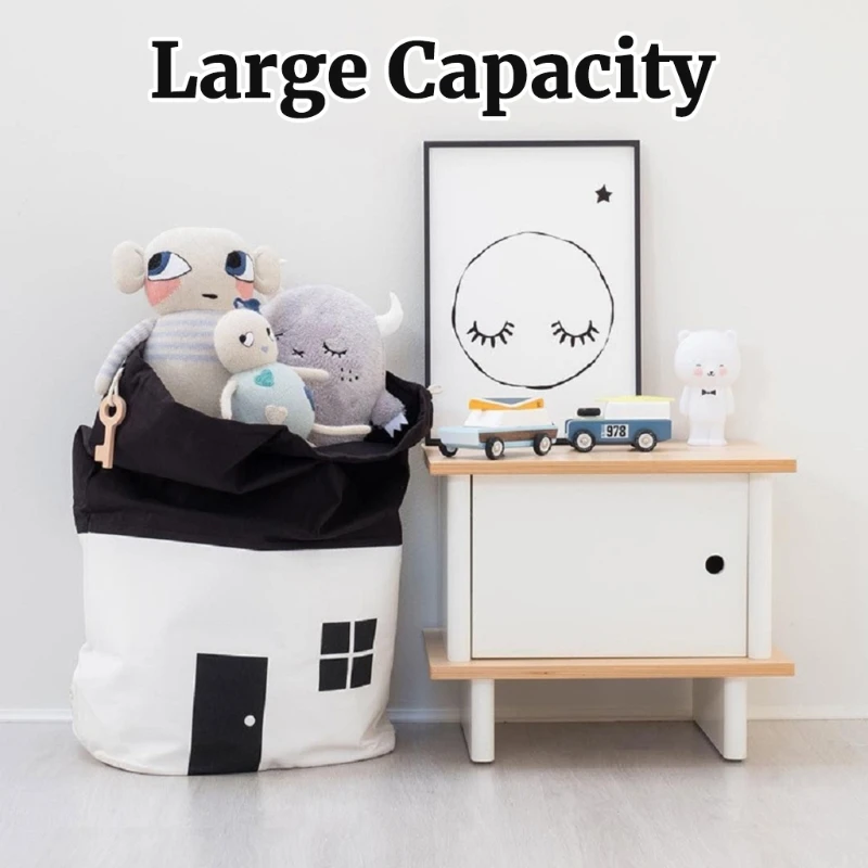 

Canvas bag children's toy storage hanging bag house type finishing storage bag