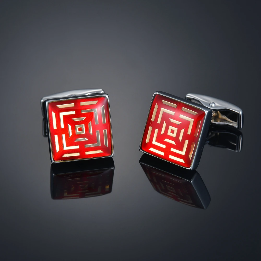 Броши с красной эмалью в виде для мужских рубашек Элитный бренд дизайнерские