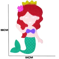 96cm new large mermaid pop it fidget stress squeeze rainbow bubble music push antistress children sensory toy relieve autism