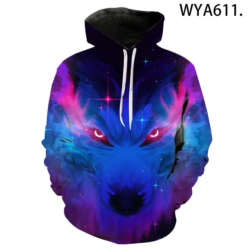 

New 3D Printed Cool Wolf Hoodies Men Women Children Sweatshirts Streetwear Pullover Long Sleeve Boy Girl Kids Casual Jacket