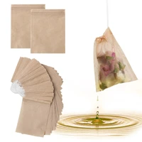 100pcslot tea bag filter paper bags heat seal teabags tea strainer infuser wood drawstring tea bag for herb loose tea
