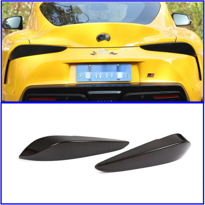 

For Toyota GR Supra A90 2019-2022 Tail Light Lampshade Blackened Shell ABS Transparent Gray Cover 2 PCS Car Decorate Accessories