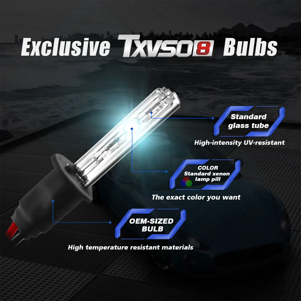 DHBH-TXVSO8 автомобильные ксеноновые светодиодные лампы для фар, 110 Вт 6000 К 12000лм лампа галогенная на замену или 2 шт. светодиодная внешняя лампочка