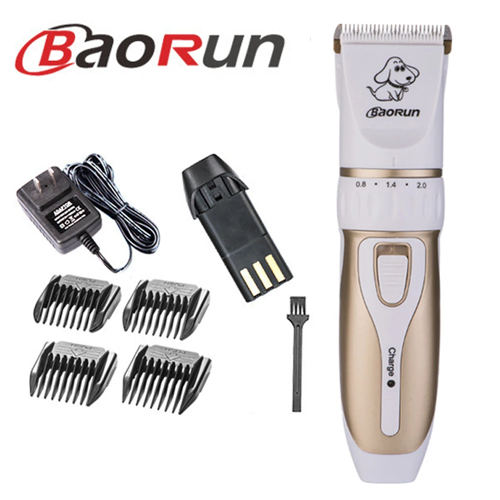 

BaoRun P3 Professional Pet Cat Dog Hair Trimmer Rechargeable Animal Grooming Clipper Shaver Dog Hair Cutting Machine Comb Kit