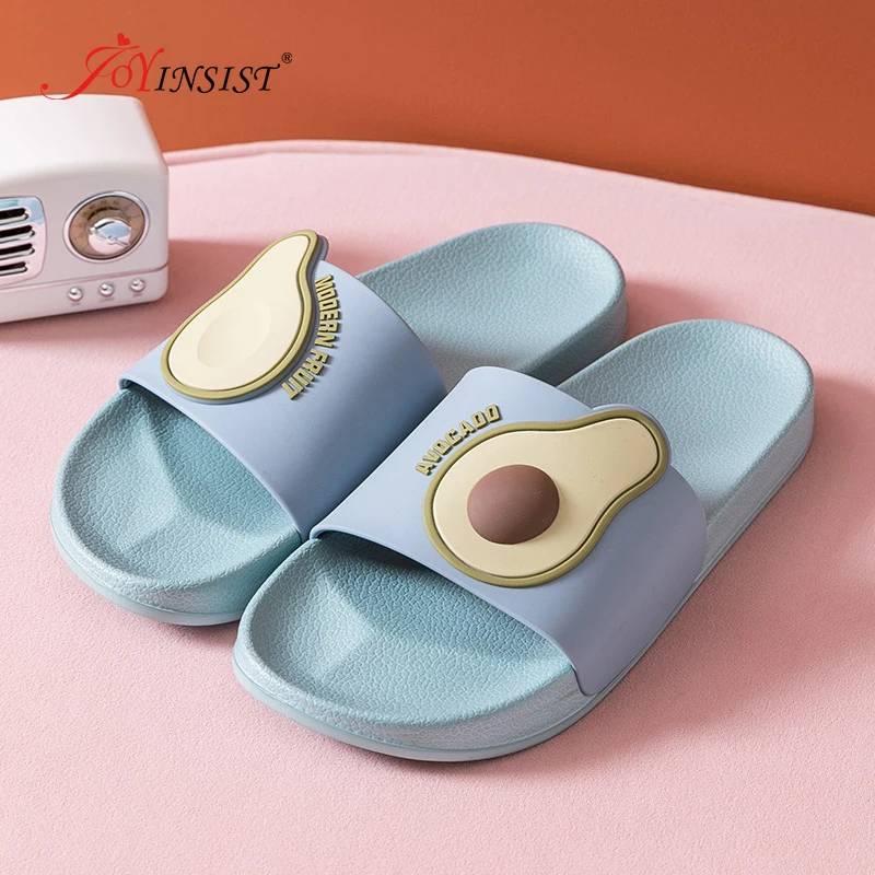 Bathroom Slippers Summer Women Leaking Slippers Soft Sole Fashion Home Anti-Slip Home Slippers Female Cute Cartoon Fruit