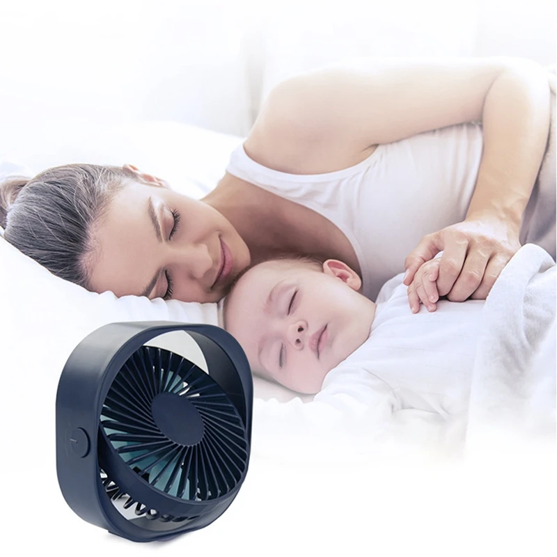 

Portable Desktop Mini Cooling Fan USB Rechargeable 3 Speed Adjustable Air Fan for Office Home Travel