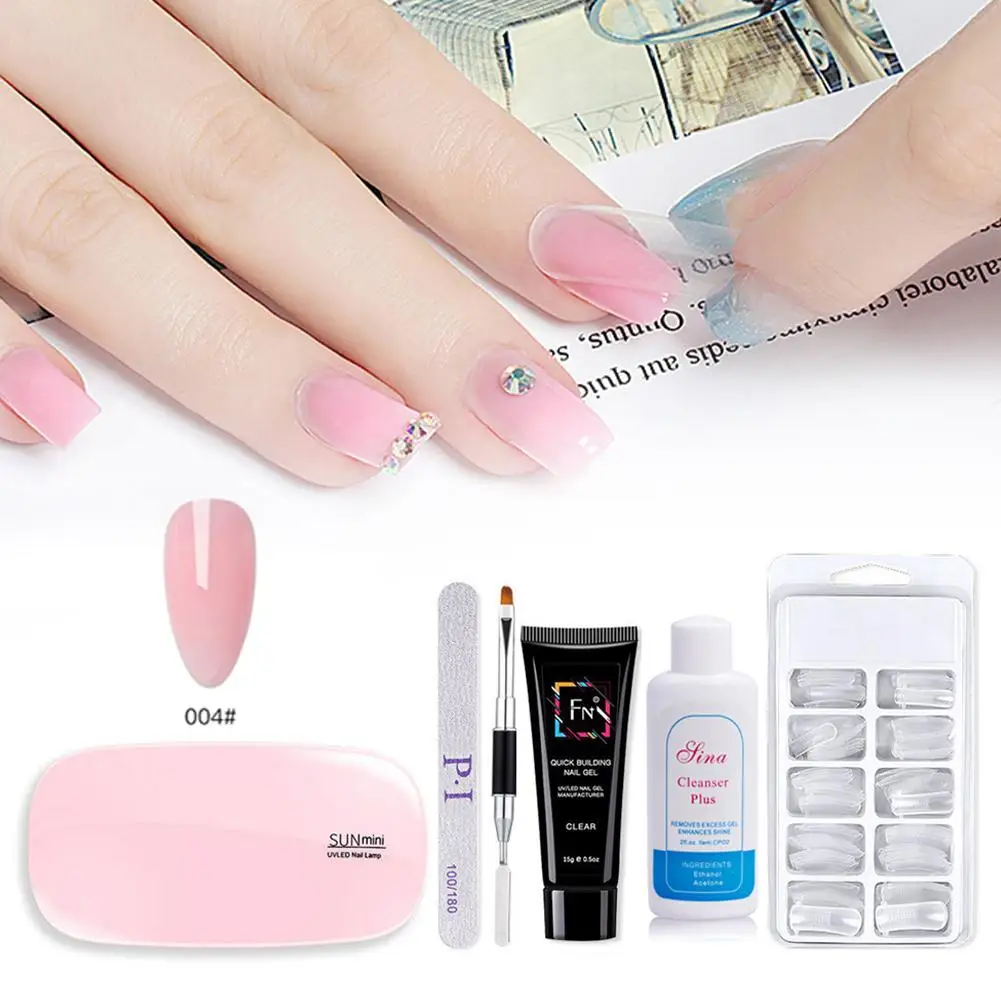 

Poly Nail Gel Set Painless Crystal Nail Extension Kit All in One Manicure Gel Set