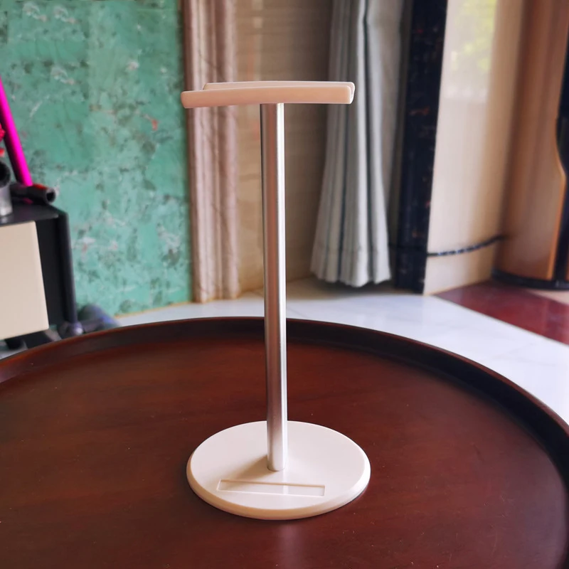 

Table Headset Holder Desk Headphone Stand Classic Earphone Stand with Aluminum Metal Support Bar Headrest ABS Solid Base