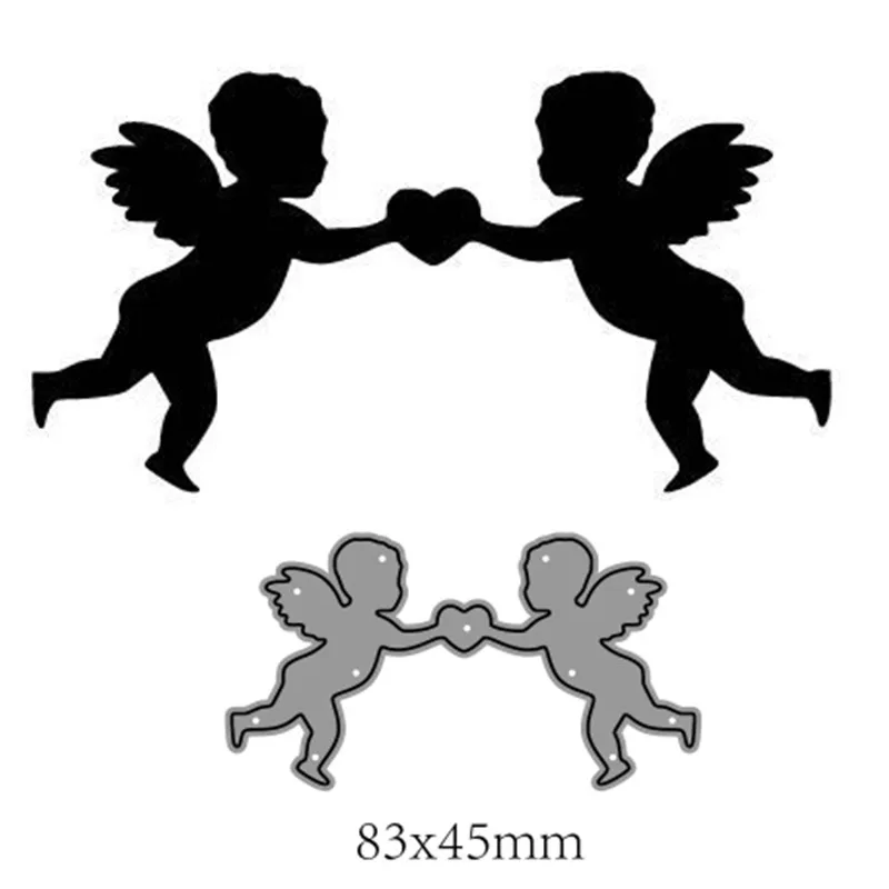 Металлические Вырубные штампы форма для украшения ангела скрапбукинга бумаги
