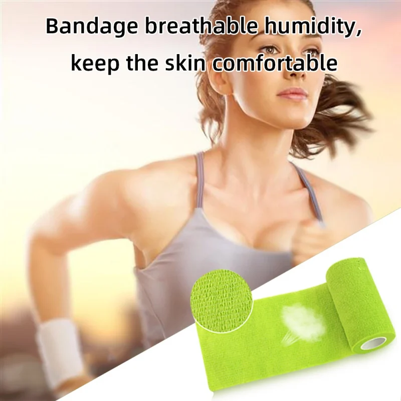 New 1pcs 4 size Printed Medical Self-adhesive Elastic Bandage Sports Wrap Tape Finger Joint Knee First Aid Bag Sport | Спорт и