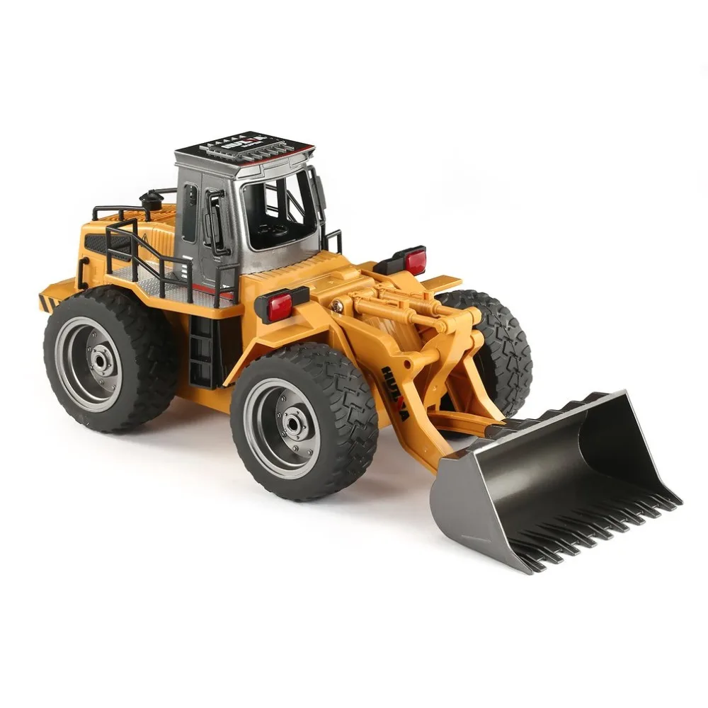 HUINA 1520 6CH 1/18 2 4 GHz RC металлический бульдозер RTR фронтальный погрузчик инженерная