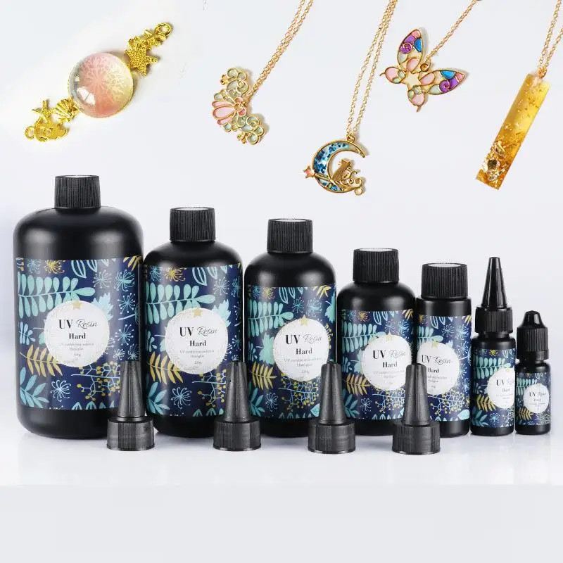 

Hard UV Resin Glue Crystal Clear Ultraviolet Curing Epoxy Resin Glue Quick Dry DIY Jewelry Making Tools Solar Cure Gel Hardener