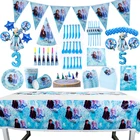 Disney Принцесса синее замороженное украшение для вечеринки бумажная фотопосуда Снежная королева фотография воздушный шар декоративный баннер