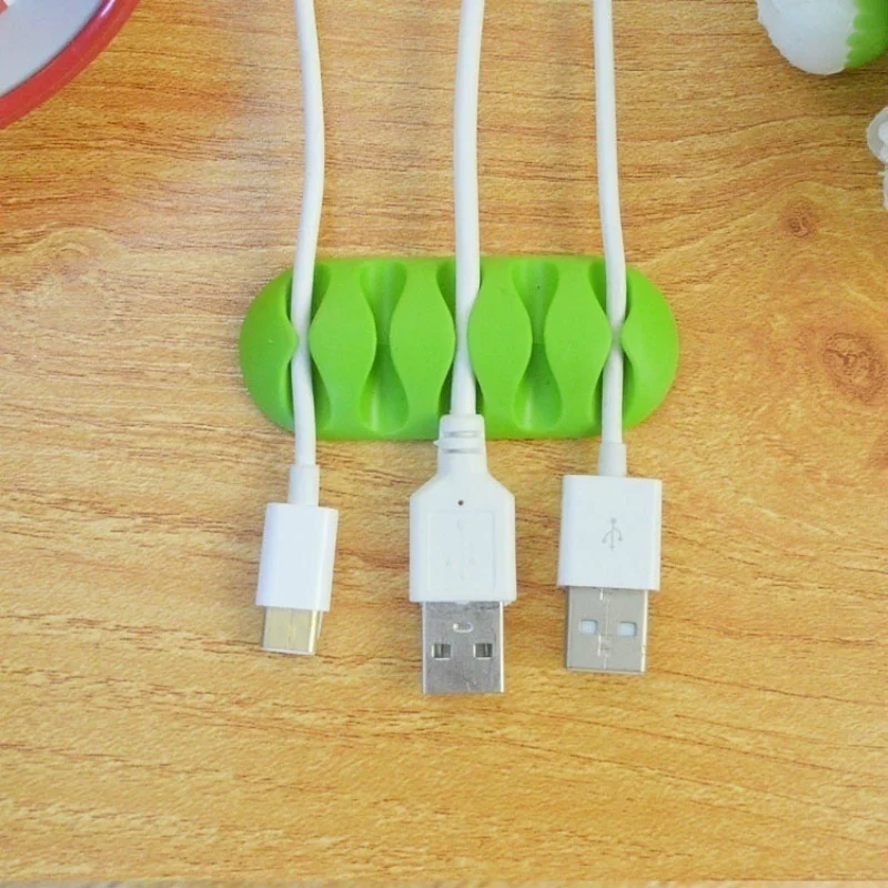 Органайзер для кабеля фиксатор зажимы USB устройство намотки силиконовый