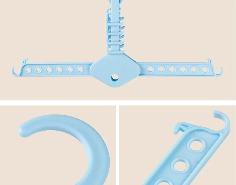 Advanced Design Save Space Hanger Cabinet Clothes Organizer Foldable Windproof Rotatable Household Hook Tie Storage Strong