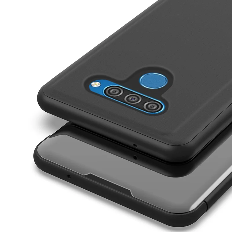 K50 флип-зеркальный корпус для LG K50 чехол умный магнетизм прозрачный чехол-подставка с окошками задняя крышка для телефона чехол для LG K 50 50k чехол Coque