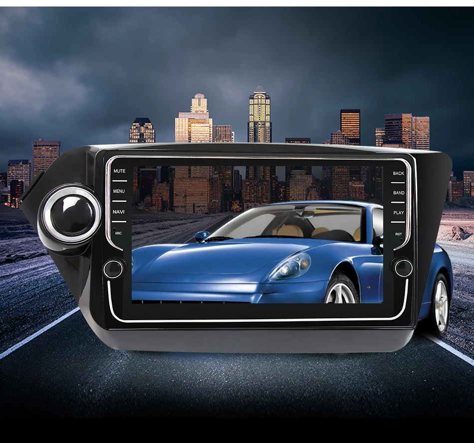 Eunavi 2 Din Автомобильный мультимедийный плеер gps Android 9 DVD помощи при парковке радио для Kia k2 RIO 2010 2011 2012 2013 PX6 4G+ 64G