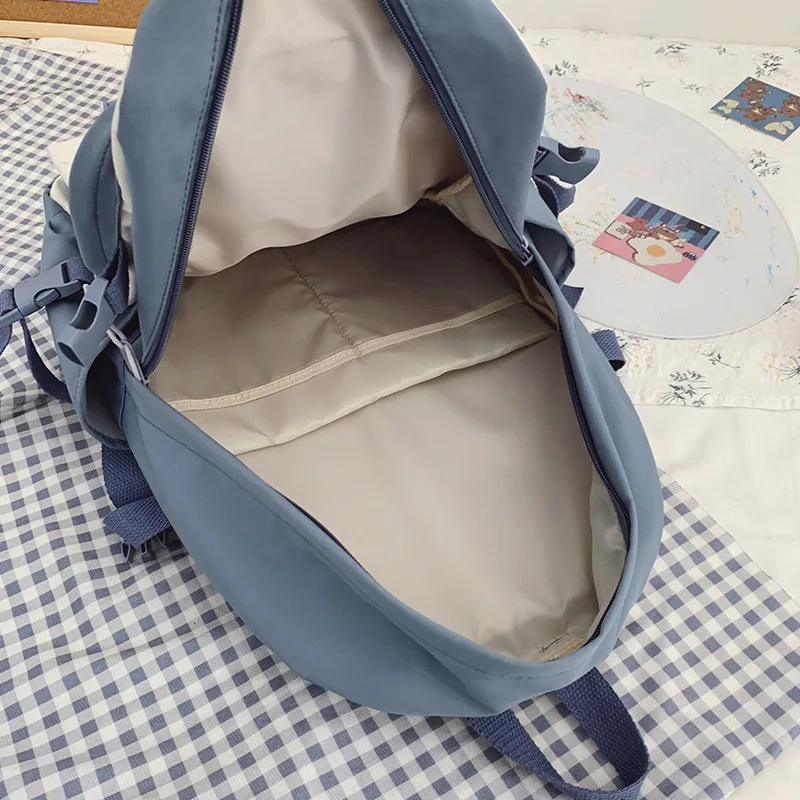 Harajuku ulzzang Schoolbag Female Korean ins Japanese Lovely Contrast High School Pupils Large Capacity Backpack.