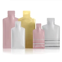 100pcs small pinkwhitegold bottle shape aluminum foil open top bags powder liquid shampoo honey coffee heat sealing pouches