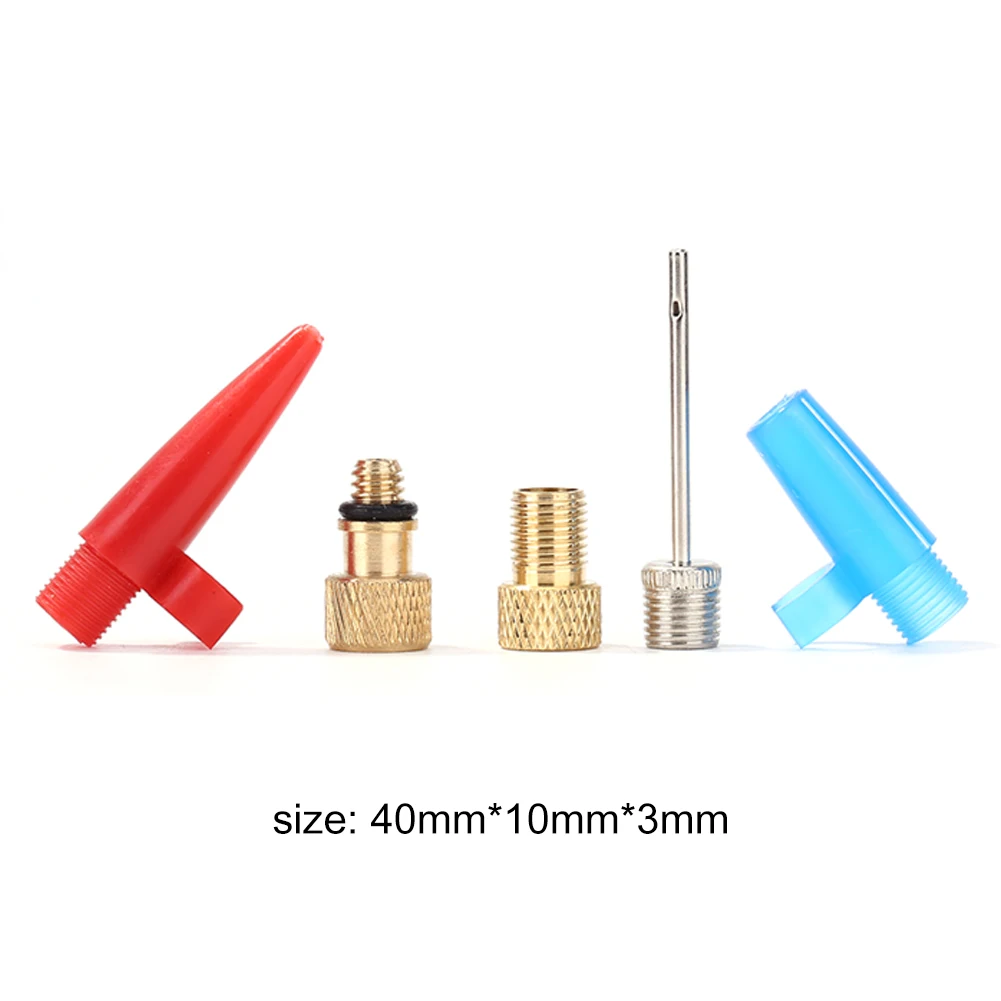 

5pcs/set Portable Ball Needle Valve Adapter Set for Basketball Football MTB Road Bike Tire Pump Inflating Hose Connector