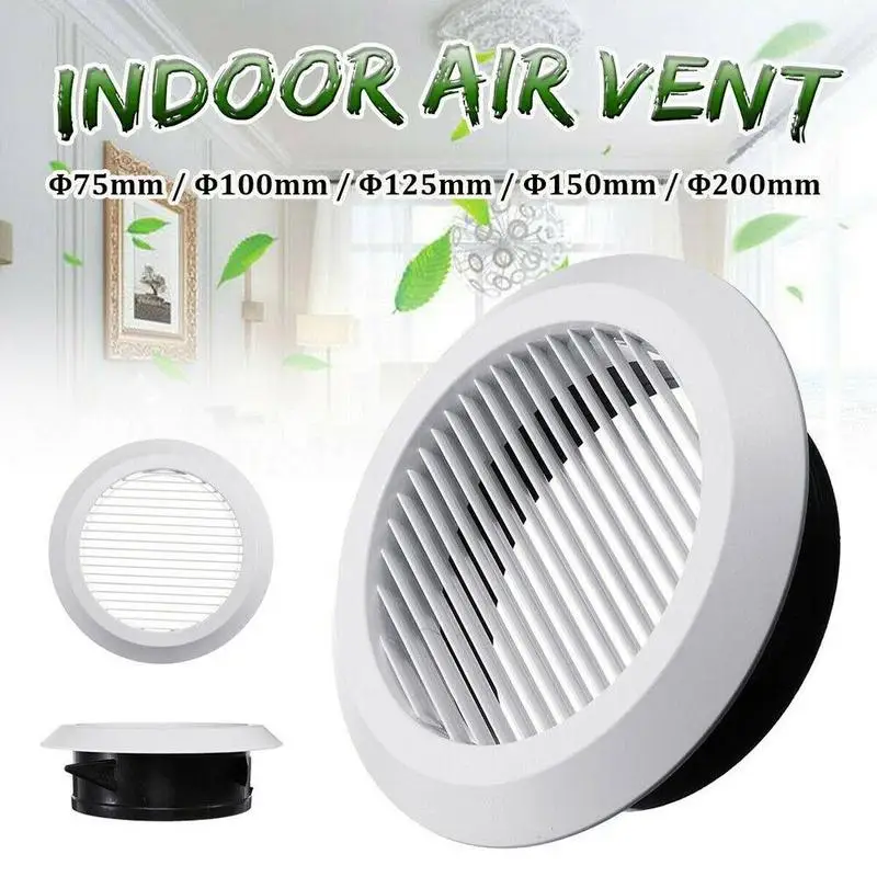 

5 size Adjustable Ceiling Air Extract Valve Round Diffuser Duct Cover Air Vent Gril ABC Non-toxic Air Vent 75/100/125/150/200mm
