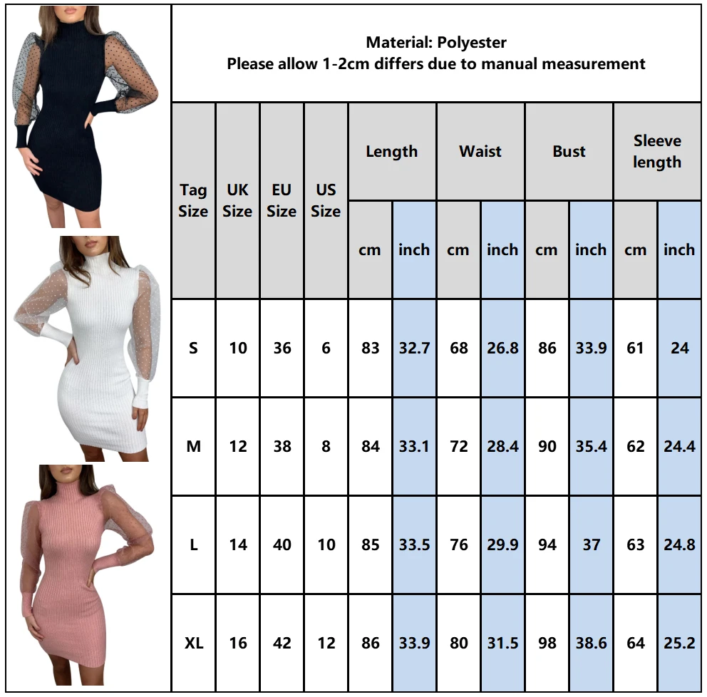 Сексуальное платье с пышными рукавами женское мини-платье осеннее длинными