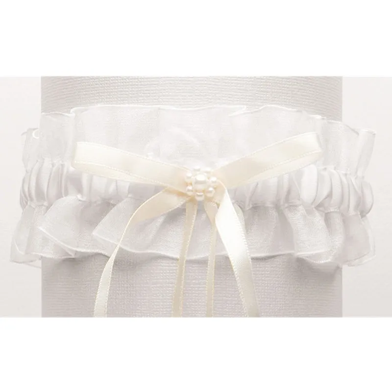 Синий свадебный подвязка для невесты стрейч жемчуг подвязки подвязки|wedding garters