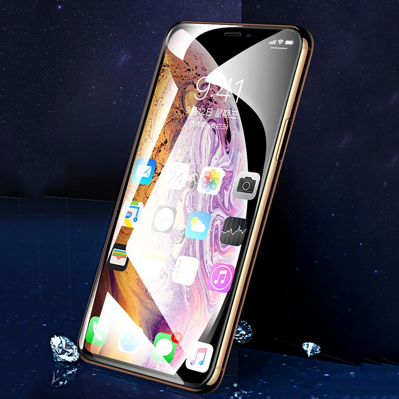 Закаленное стекло с жидким клеем для IPhone 11 12 Pro Max Защита экрана XR XS MAX 5 4 6 1 7