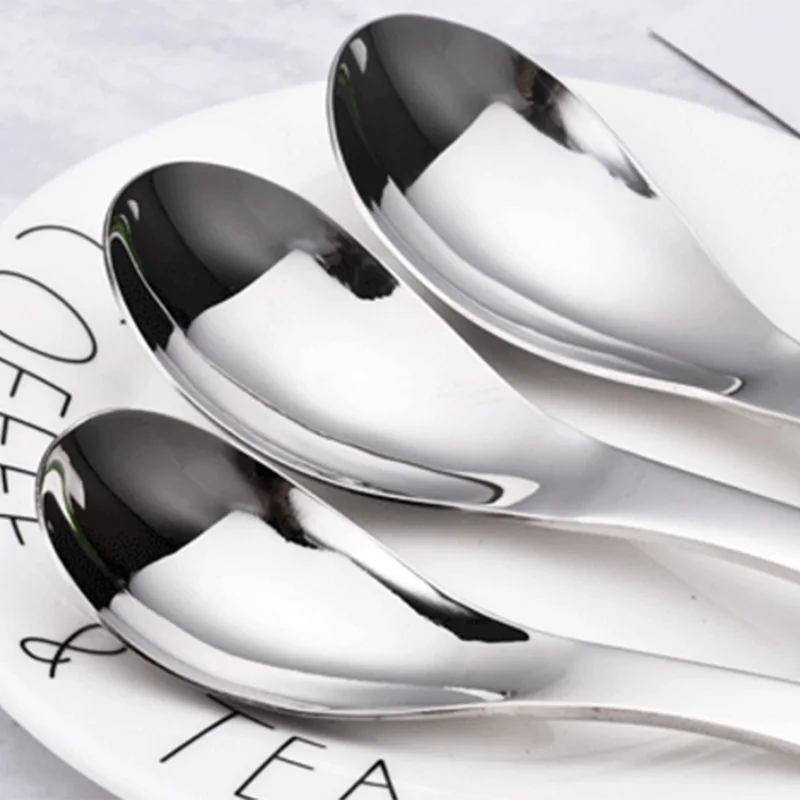 1 шт. 304 Нержавеющая сталь суповая ложка углубление утолщаются большой Ёмкость