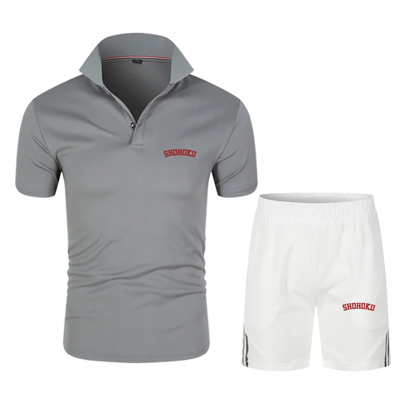 

2021 New Fashion Summer Men's Suit POLO Shirt Shorts Loose Casual Sportswear M-3XL