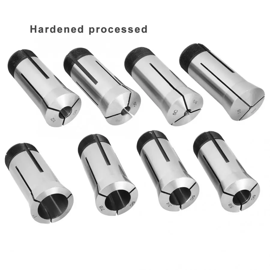 Стальной квадратный/шестигранный зажимной блок 5C 1/8 ~ 1 дюйма набор цанговых