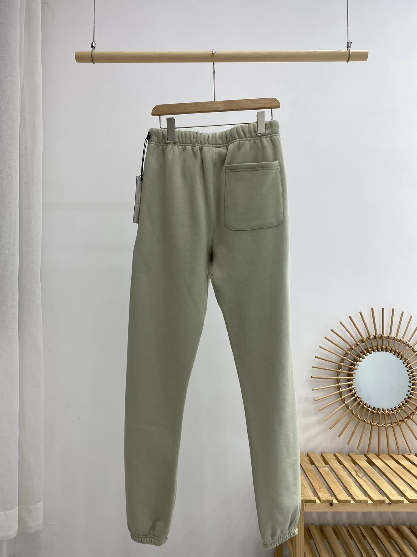 

Winter Men's Trousers Casual Simple Reflective Letters Pure Cotton Material Fleece Comfortable Pants Neutral