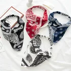 Бандана женская с винтажным треугольным принтом, тканевый головной платок в богемном стиле, эластичная повязка на голову, модные аксессуары для девушек